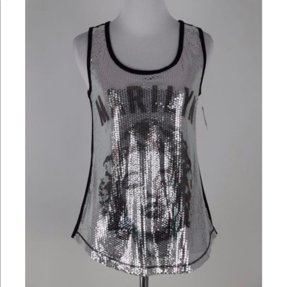 Marilyn Monroe Silver Sequins Tank